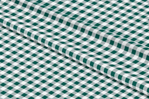 Tkanina  Wodoodporna Zielona Krata  szer: 150 cm 