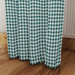 Zasłona Gotowa Zielona Krata szer. 145 cm  taśma przelotki Na Wymiar  