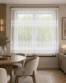 Firana Żakardowa VERONA 0007197  Biała Na Metry wys: 150 cm   