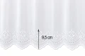 Firana Gotowa z Haftem Bambus JWK 103 Biała Taśma Przelotki wys. max 270 cm  Na Wymiar  