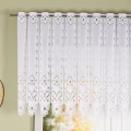Zazdrostka Żakardowa Panelowa 019401 Biała  wys: 90 cm Na Metry   