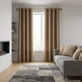 Tkanina na Zasłony Velvet Milan EFE 073 Ciemny Ciepły Beżowy szer: 300 cm     