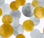 Tkanina Zasłonowa Żółto szare koła